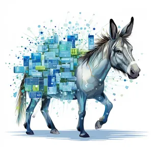 A donkey carries a lot of data on its back.